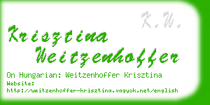 krisztina weitzenhoffer business card